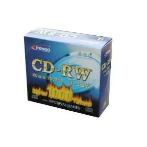  Pengo 12X CD RW 80Min/700MB in Slim Jewel Case 10PK Electronics