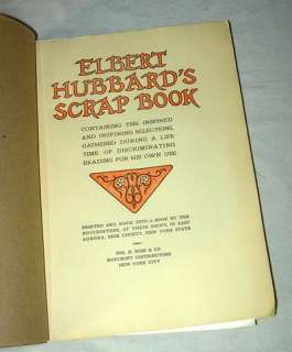 1923 ELBERT HUBBARDS SCRAP BOOK  
