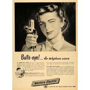 1951 Ad Western Electric Co. Bulls Eye Telephone   Original Print Ad