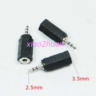 3X 2.5mm Male to 3.5mm Female Audio Stereo Jack Adapter  