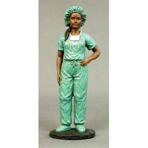  African American Figurine Medical Female Scrub Nurse