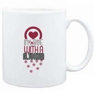 Mug White  in love with a Alto Horn  Instruments  Sports 