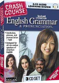 crash course english grammar pronounciation 3 audio cd learning system