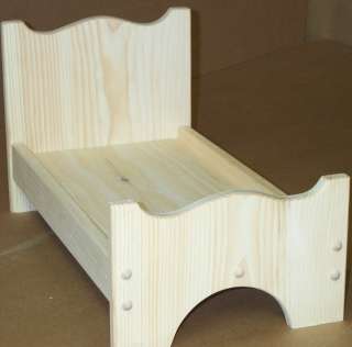 wooden doll bed good for american doll 19 on the inside pine wood 