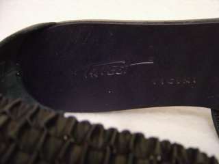   Giuseppe Zanotti Black Leather Ankle Cuff Sandals NIB $345  