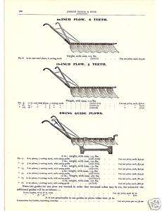 ICE TOOL SWING GUIDE PLOW 1900 ANTIQUE CATALOG AD  