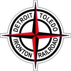 Vintage Railroad Detroit Toledo Ironton sticker decal 3.2x3.2  