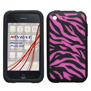 SILICONE Soft Phone Skin Cover Case for APPLE iPhone 3GS 3G Zebra H 