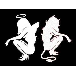   & DEVIL SKIN GIRLS in WHITE Vinyl Stickers/Decals 