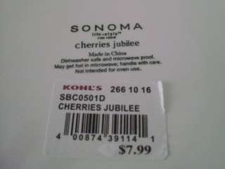 SONOMA LIFE STYLE by KOHLS CHERRIES JUBILEE WHITE ON RED SALAD 