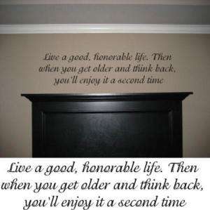 Live Good Life Home Decor Wall Quote Art Decal  