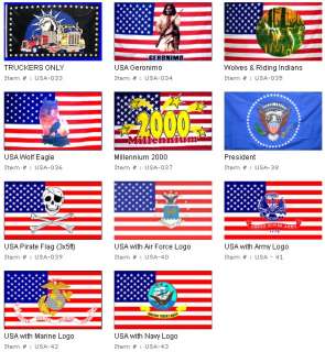 Patriotic American USA & Indian 3x5 Flags   U Choose  