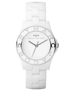 Marc by Marc Jacobs Watch, Womens White Ceramic Bracelet MBM9500 