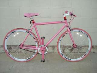 pink 53cm fixed fixie gear road womens new bike bicycle  