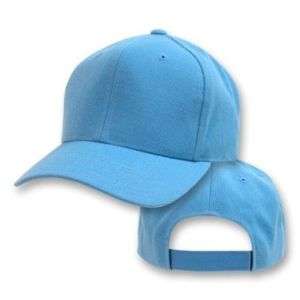 NEW SKY BLUE FLEX FIT BASEBALL PLAIN CAP HAT SIZE L XL  