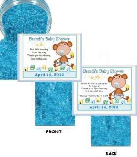 40 Baby Shower Bath Salt Favors   Personalized   No Monkey Business 