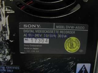 Sony DVW A500 Digi Beta Player/Recorder w/ 1263 tape  