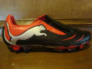 New Mens PUMA PWR C1 Soccer Cleats BLACK/RED/SILVER  