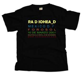 Radiohead Mexico Tour New Music Black T Shirt All Size  