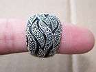 Sterling Silver .925 & Marcasite Gem Dome Ring Size 6.5