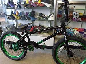 FIT BIKE CO. INMAN 1 BLACK/GREEN 2012 BMX BIKE  WITH FREE CABLE COMBO 