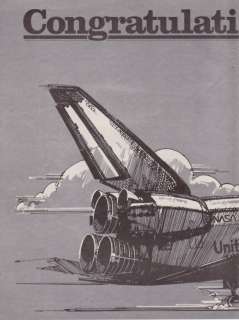 1981 NASA Columbia Space Shuttle Art Rockwell print ad  