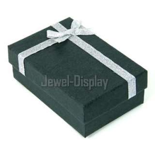 Black Jewellery Gift Box Bowed Necklace Ring Set #2  