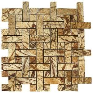  Tile Mosaic Natural Stone Flooring Backsplash   Cafe Basket Weave 