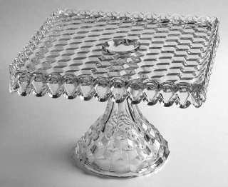 Fostoria EARLY AMERICAN CLEAR Square Cake Stand 143710  