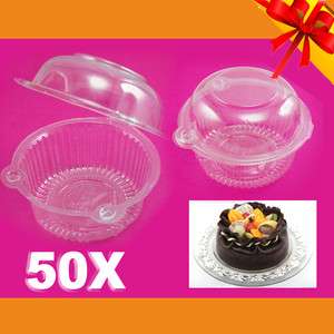   Individual Cupcake Muffin Dome Holders Cases Boxes Cups Pods #  
