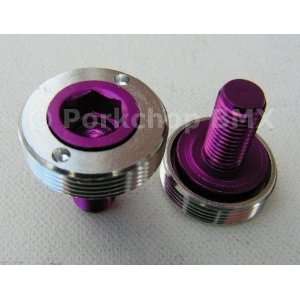  M8 Bicycle Crank Arm Square Taper Spindle Bolt   PURPLE 