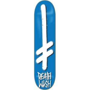   Gang Logo Skateboard Deck   8.5 Big Blue Blue/White