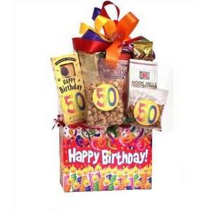 50th Birthday Surprise Gift Basket Grocery & Gourmet Food
