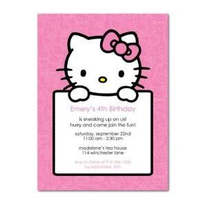  Birthday Party Invitations   Hello Kitty Simple Sign By 