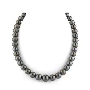  9 11mm Black Tahitian South Sea Pearl Necklace   AAAA Quality 