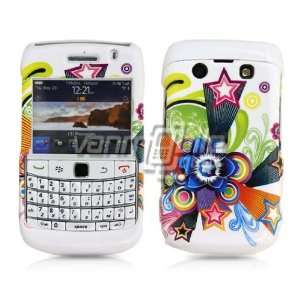 VMG BlackBerry Bold 9700/9780   White Abstract Stars Design Hard 2 Pc 
