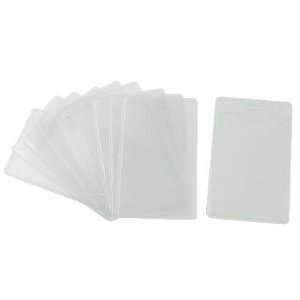  Pcs Clear White Plastic ID Badge Name Cards Holders