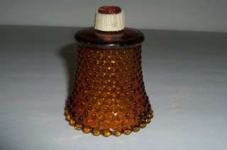 Vintage Amber Hobnail Glass Sconce Candle Holder  