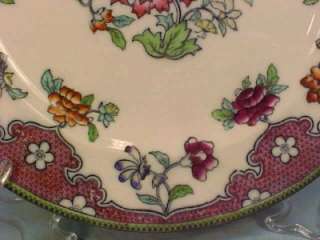 Beautiful Antique CARNATION FLOWERS IRONSTONE DINNER PLATE Brownfield 