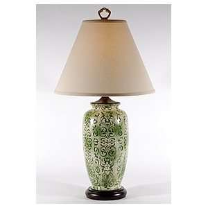 Bradburn Gallery Green Clover Porcelain Table Lamp