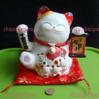 Large Lucky Cat Japanese Maneki Neko Waving Paw Gift  