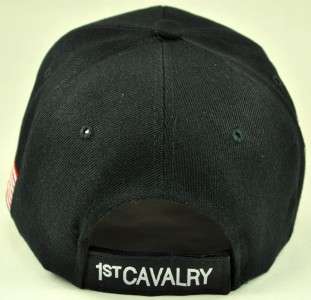 NEW US ARMY 1ST CAVALRY N1 CAP HAT BLACK  