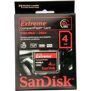 SanDisk Extreme Compact Flash CF 4GB 4G 4 G Memory Card 40Mb/s New 