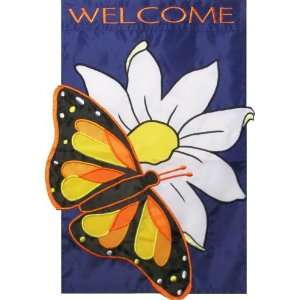  Monarch Butterfly Welcome Double Sided Garden Flag By Custom Decor 
