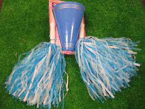 Cheerleader Pom Poms and Megaphone Set   Blue  