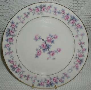 Czechoslovakia China Dishes Pink Flower Salad Plate  