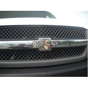   Bowtie Vinyl Decal Wrap Camo Color Cover for Chevy Truck Grill Emblem