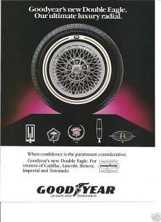 1982 GOODYEAR DOUBLE EAGLE TIRES Vintage Print Ad  