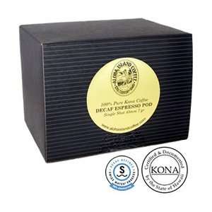   100% Kona Decaf Coffee ESE Espresso Pods for Home Espresso Machines