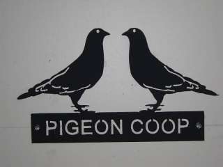 pigeon coop sign heavy metal race clock  